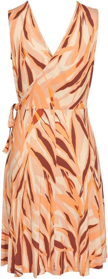 LASCANA Women's Printed Wrap Look Dress
