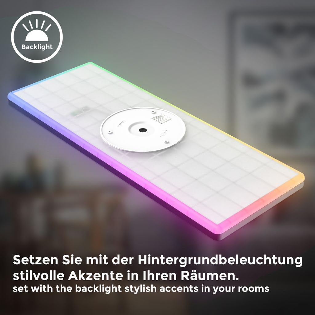 B.K.Licht I Lámpara de techo LED RGB I Panel LED ultra plano I Cambio de color I Lámpara de techo RGBW regulable I Iluminación indirecta I Mando a distancia I Negro