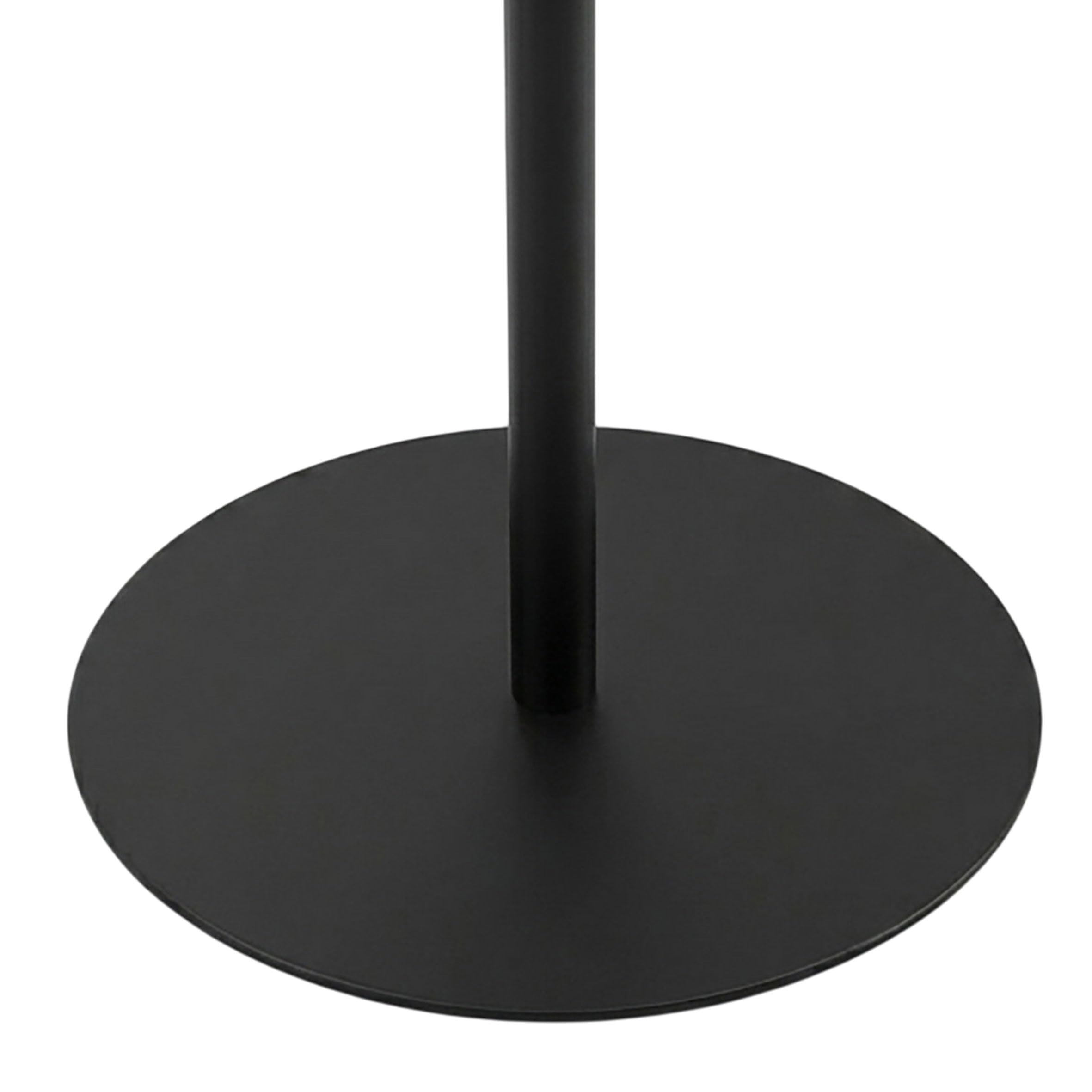 Spetebo Moderno tavolino rotondo in metallo con piano in vetro – 43 x 40 cm – elegante tavolino da caffè in design tavolo da bistrot – tavolo decorativo nero con robusto supporto per soggiorno e