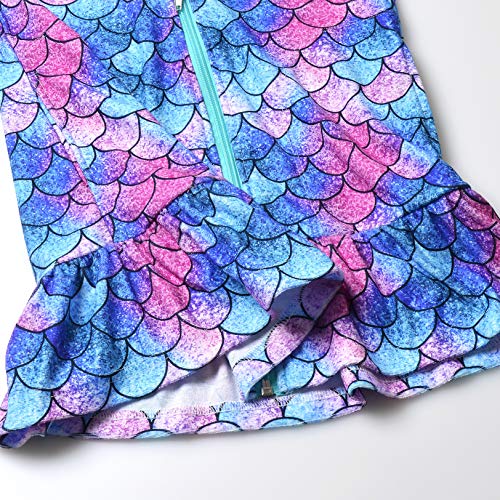 Image of CHILDRENSTAR Girls Swim Coverups Terry Swimsuit Cover-Up Hooded Zip-Up Beach Robe