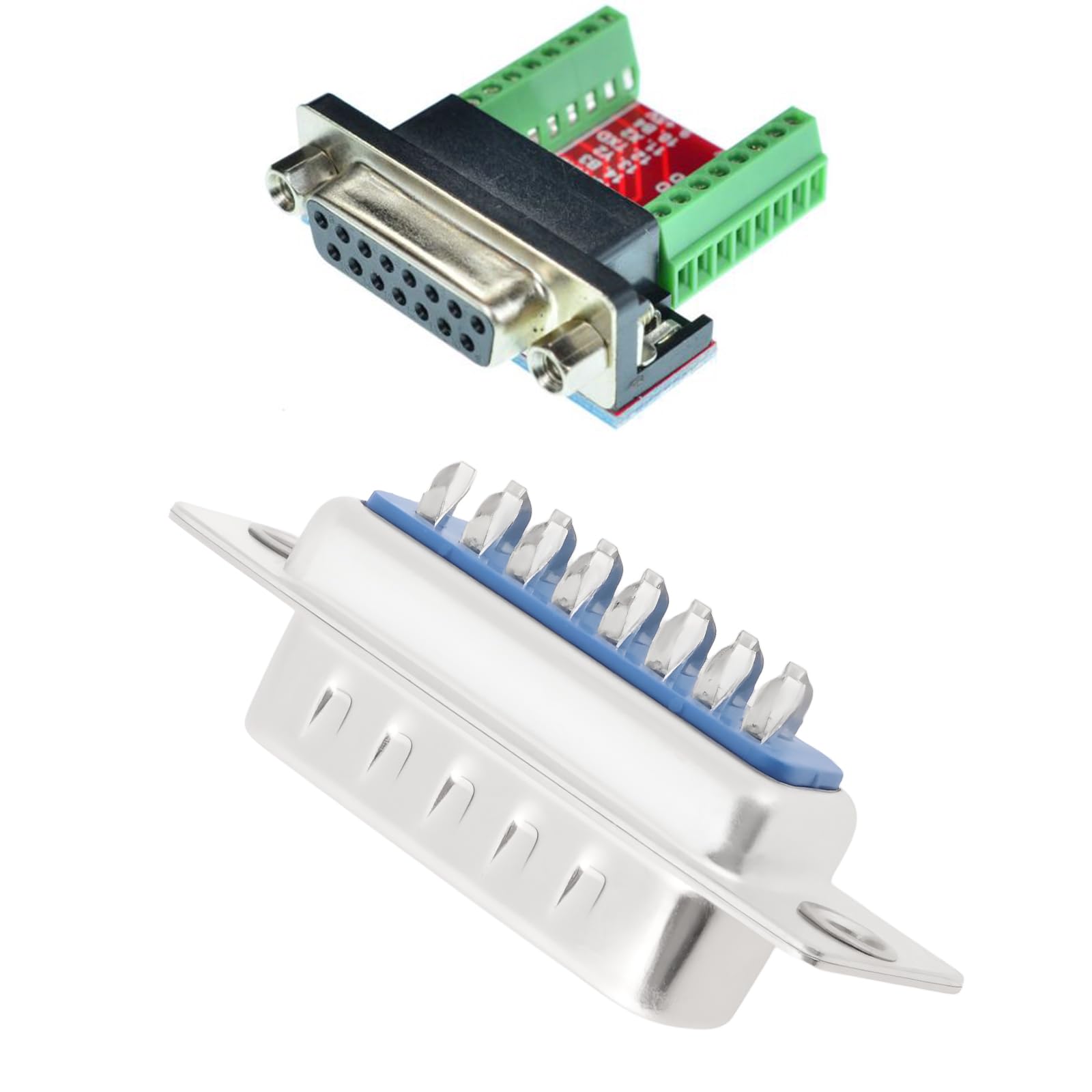 SG Store 10pcs 2 Row 15-Pin Male Socket Connector DB15 D-Sub Connector For Automatic Control Unit, Male Connector - Image 3