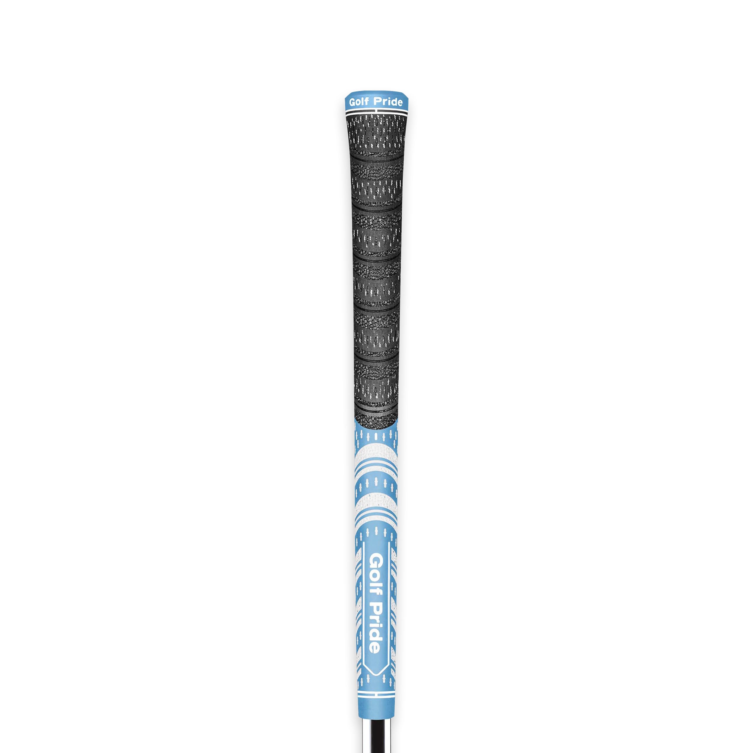 MCC Golf Club Grip - All-Weather Hybrid Grip - Brushed Cotton Cord & Pebbled Texture - Moisture-Wicking Technology - Light Blue/White