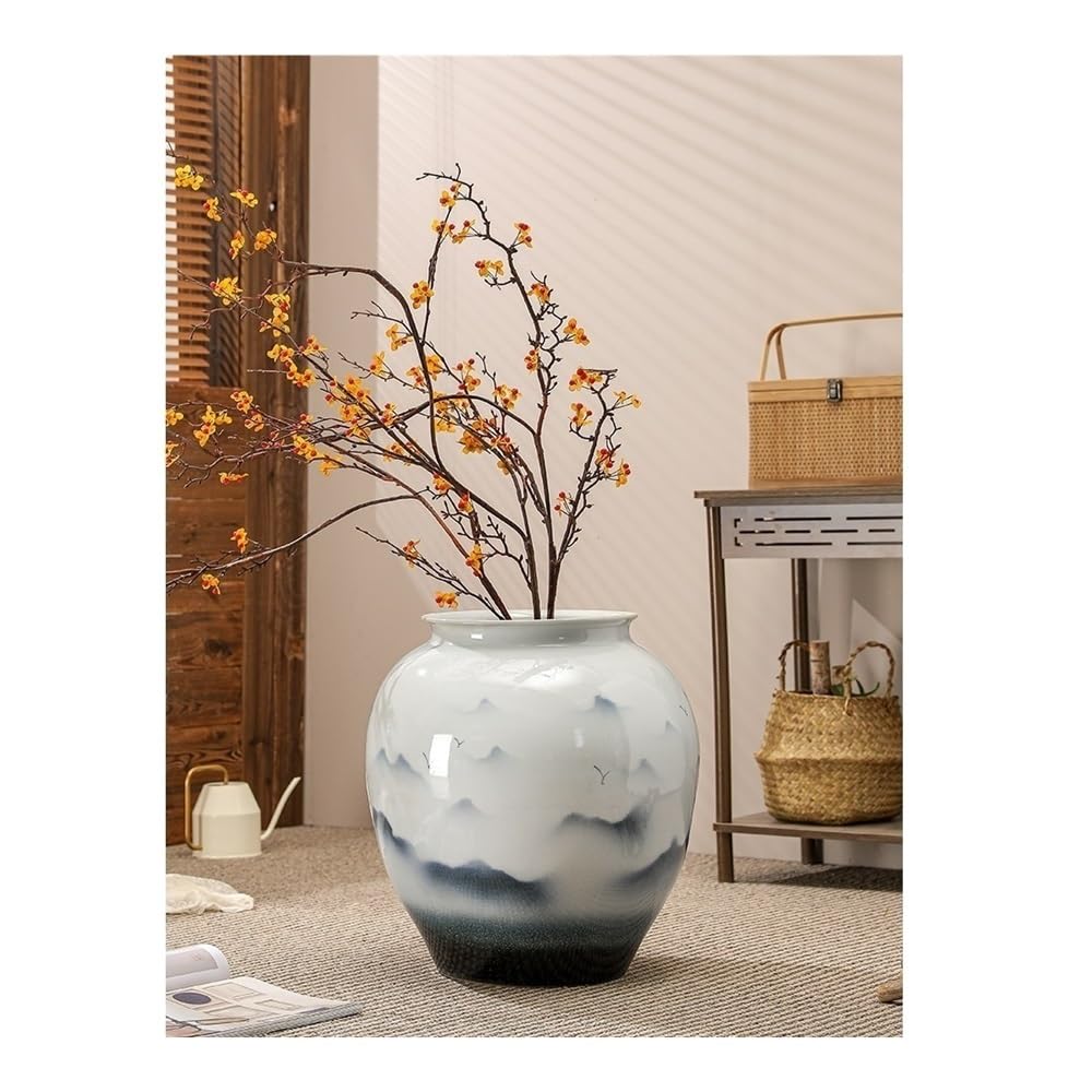 Doniczka, Chińska ceramiczna doniczka Jingdezhen, duża kompozycja kwiatowa na podłogę i sufit, dekoracja do salonu