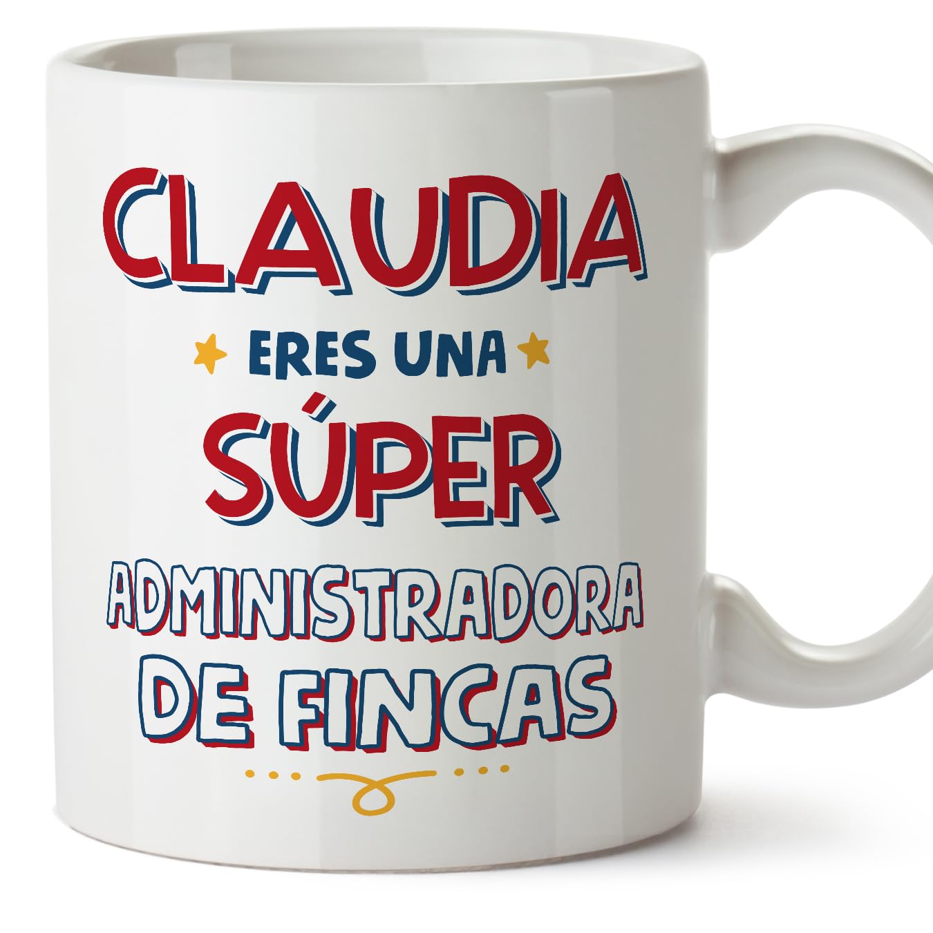 MUGFFINS Personalised Mug for Property Manager Woman - in Spanish - Eres Súper - Funny Custom Gift for Colleagues - Ceramic 11oz Mug