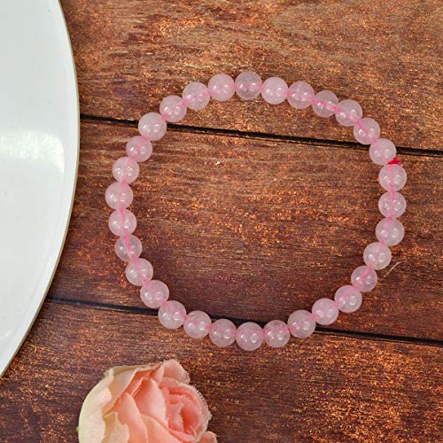 Image of Reiki Crystal Products Certified Natural Crystal Stone Bracelet 6 mm Round Beads for Men and Women | Premium Gemstone Jewellery Collection | Reiki Charged | Multiple Stone Variants Available