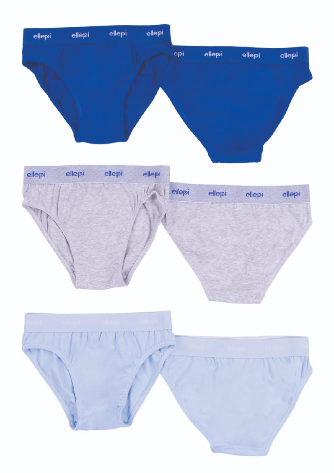 Ellepi Lot de 6 Slips garçon en Coton Doux, Couleur Unie