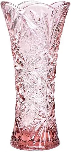 Miniatura 1 de Florero de cristal transparente, diseño grueso para decoración del hogar, centros de mesa, boda, regalo de madres, 7.6 pulgadas de alto