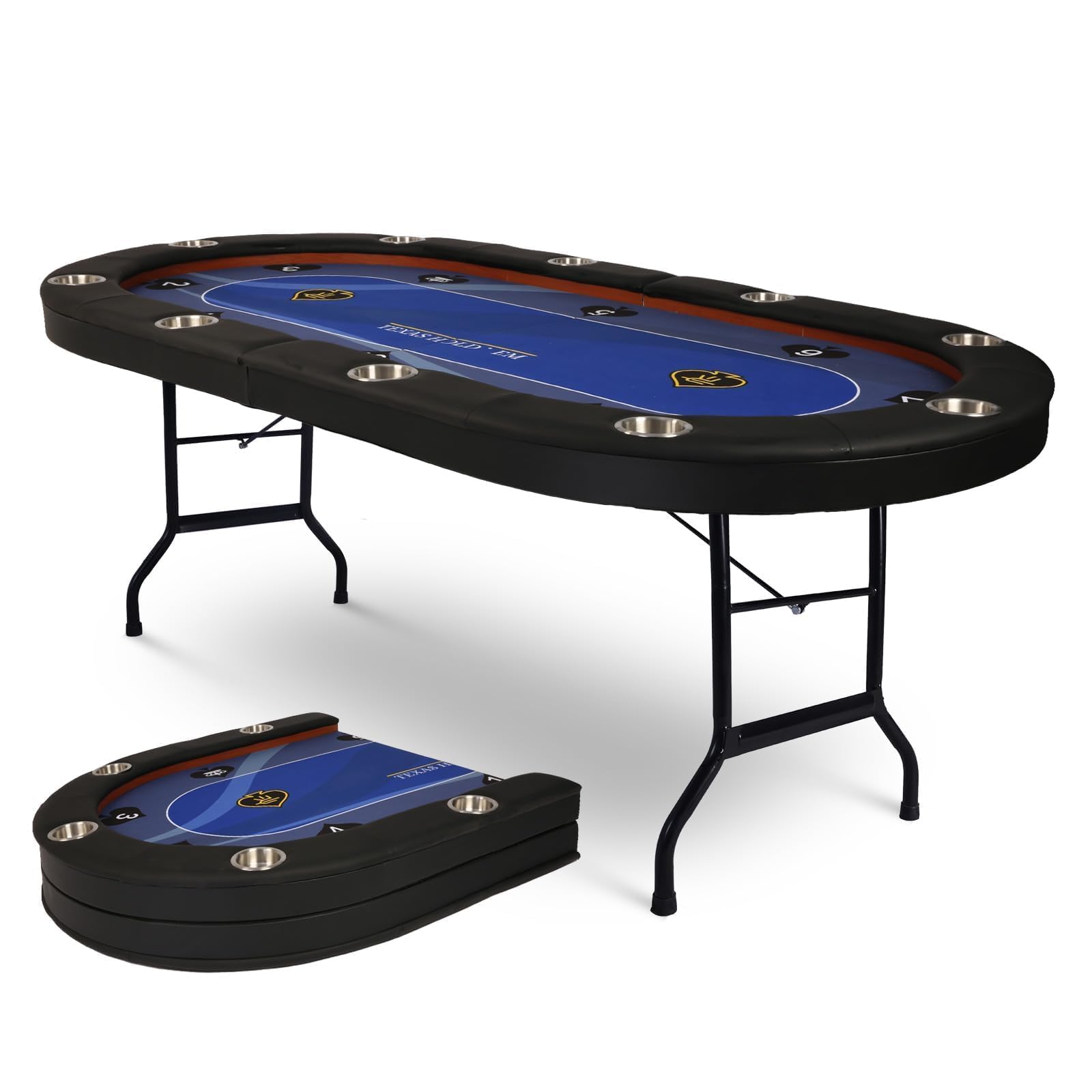 Amazon.com: LUCKYERMORE Upgraded 10 Players Poker Table with