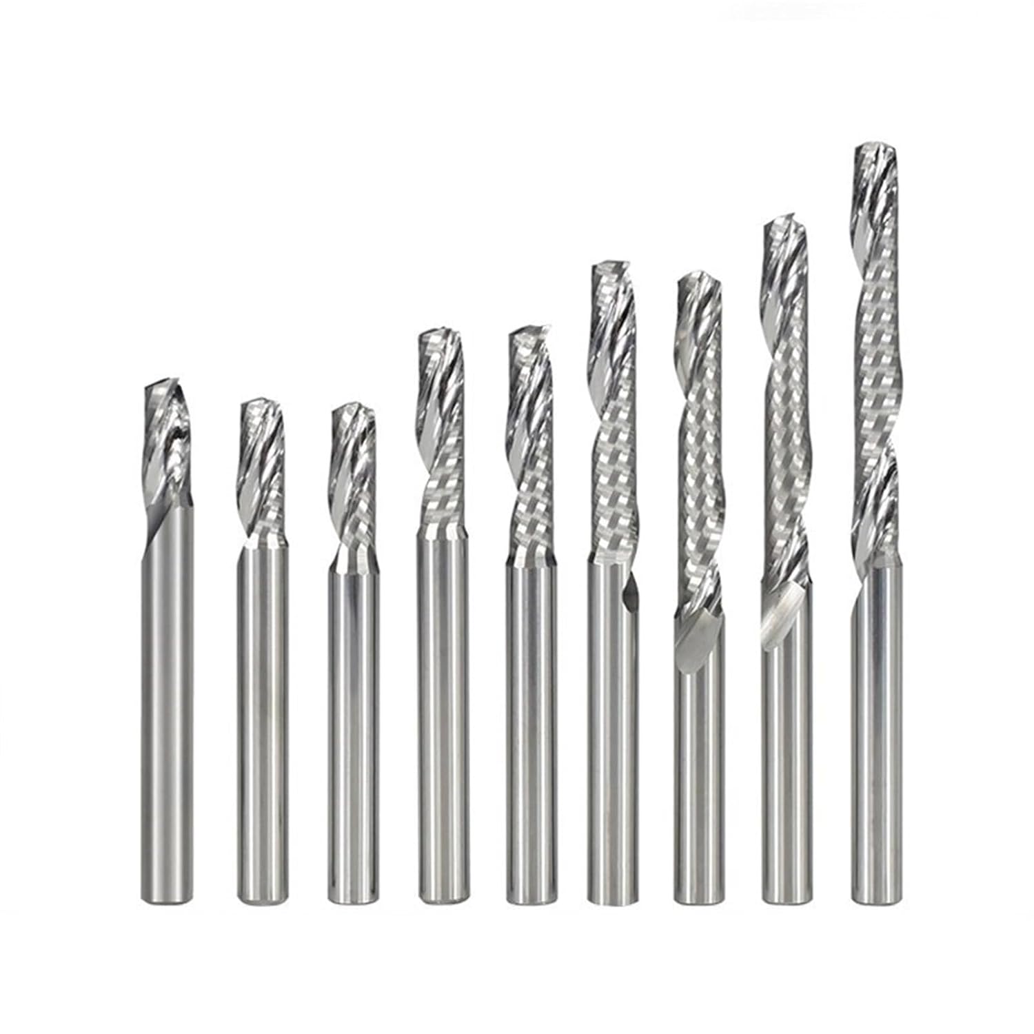 Single FluteSpiral Router Bit Tungsten Carbide 4/6mm Shank Bits Drill 1Pcs(6X28X60L)