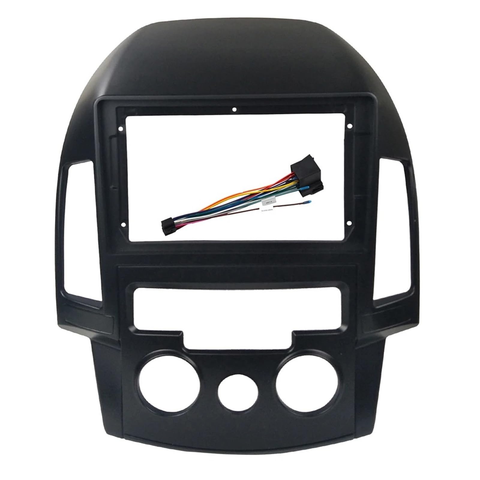 Fascia Marco Radio Coche Marco DVD para Coche Fascia Doble DIN, Panel Adaptador Conexión Audio 9 Pulgadas, Tablero para Hyundai para I30 2008-2011 AT/MT AC