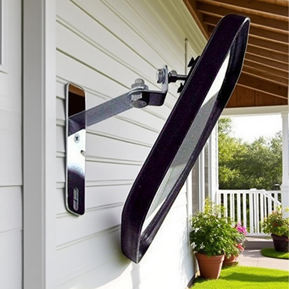 LOMUG Miroir de circulation grand angle sécurité convexe allée familiale garage hôpital parking sécurité routière miroir à point unique, intérieur et extérieur, 16 * 19 cm