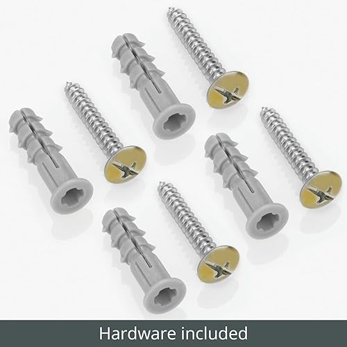 Miniatura 5 de mDesign Cesta organizadora de pared de metal para el hogar, bandeja de almacenamiento, soporte rústico para colgar en el baño, cocina, garaje, sala