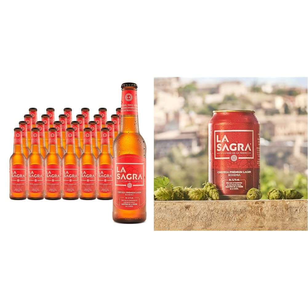 La Sagra Bohemia Cerveza Lager estilo Pilsener - pack 24 botellas x 330 ml - Total: 7920 ml & Bohemia Cerveza Lager estilo Pilsener -pack 24 latas x 330 ml - Total: 7920 ml