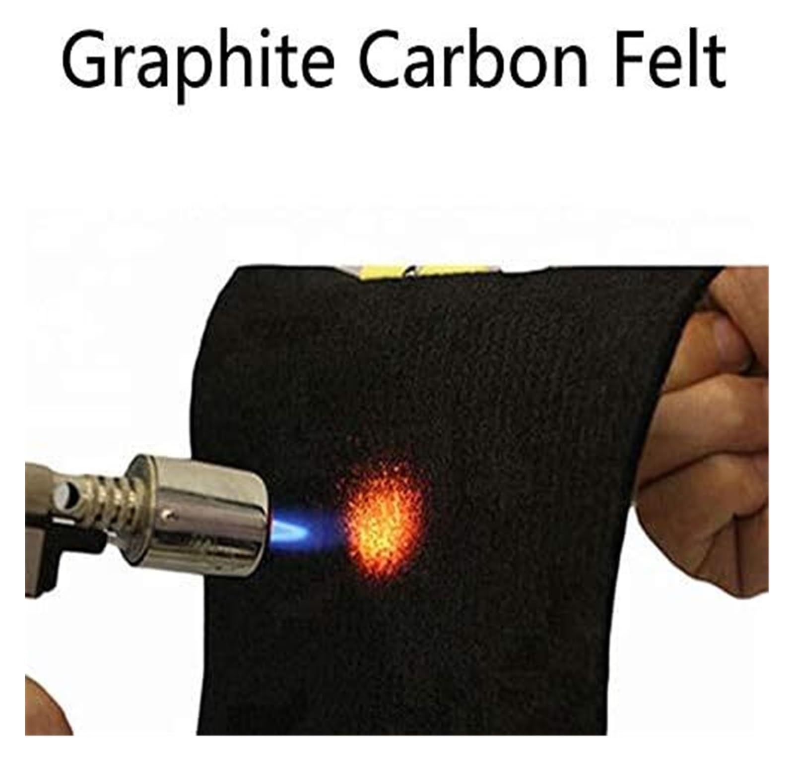 Coperta for saldatura in feltro di grafite ad alta temperatura, in fibra di carbonio, 600x1230 mm (3/5/8 mm) for isolamento termico e protezione dalle scintille(5mm)