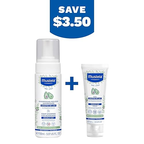 Miniatura 6 de Mustela Baby Cradle Cap Bundle – Champú natural para bebé y crema Cradle Cap – con aguacate natural – Juego de 2 piezas