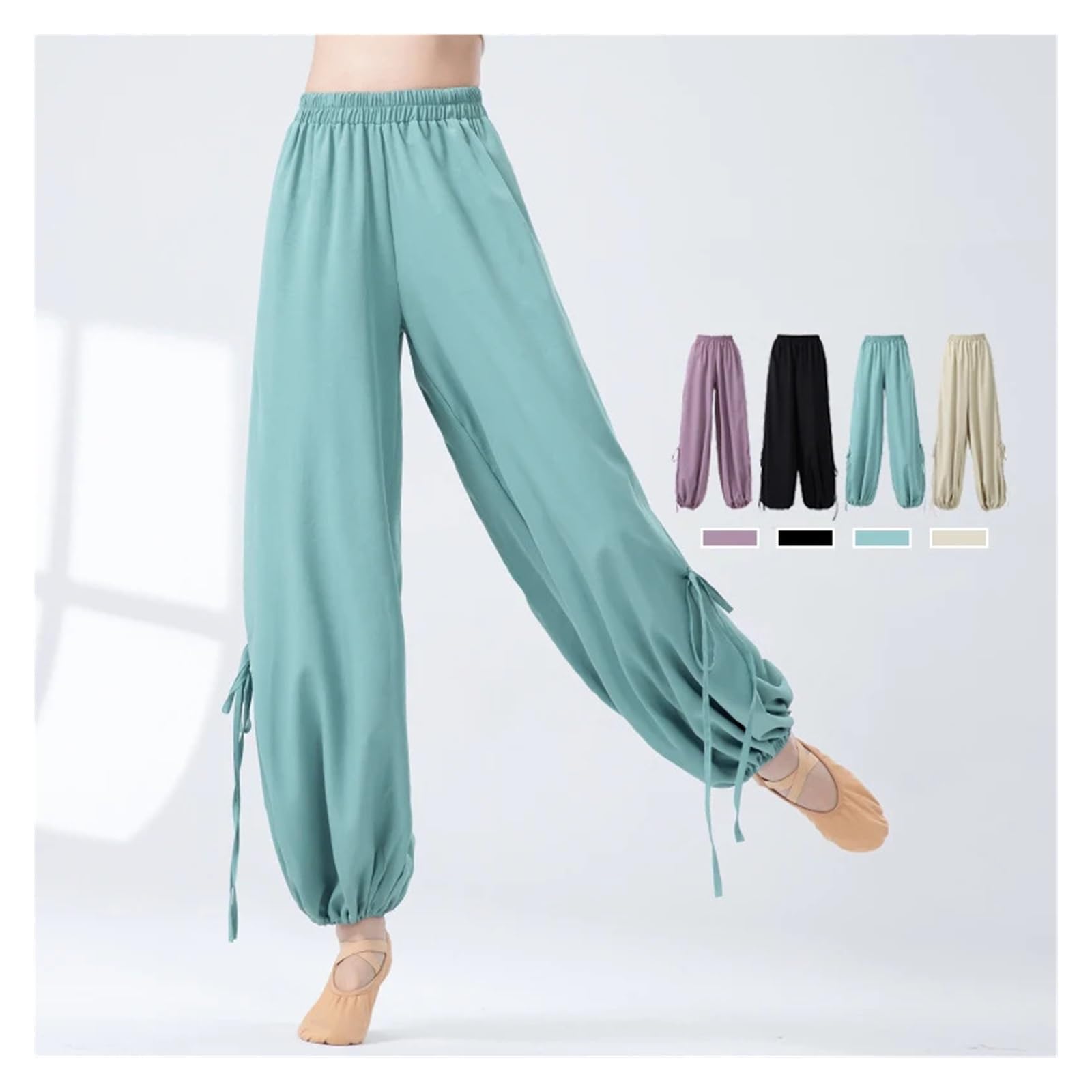 Pantalones de Danza Moderna Pantalones de Danza Moderna for Mujer, Pantalones Largos con Cintura elástica, Trajes práctica clásica, Ropa Informal Diaria Yoga para el Escenario
