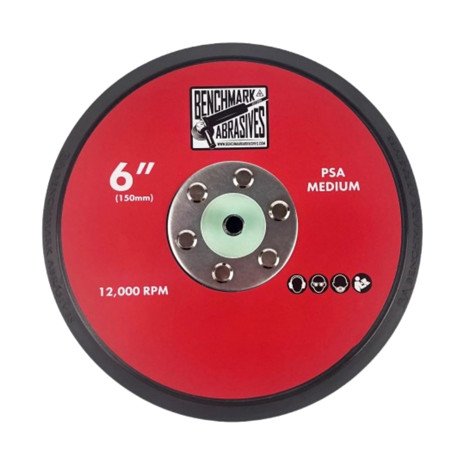Benchmark Abrasives 5” PSA Backing Pad for DA Air Random Orbital Sanders for Finishing Sanding Polishing Buffing Woodworking Carving Shaping Fiberglass