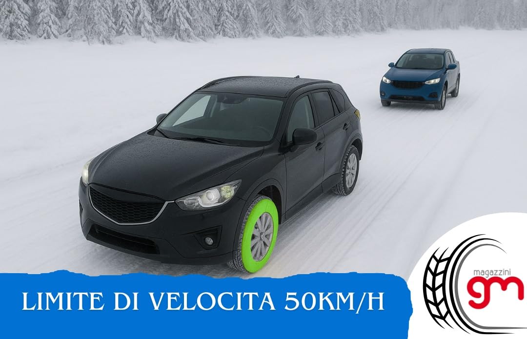 Calze da Neve in Tessuto Antiscivolo SOFTGRIP Omologate EN 16662-1 Misure per Tutti Gli Pneumatici Gruppo 5