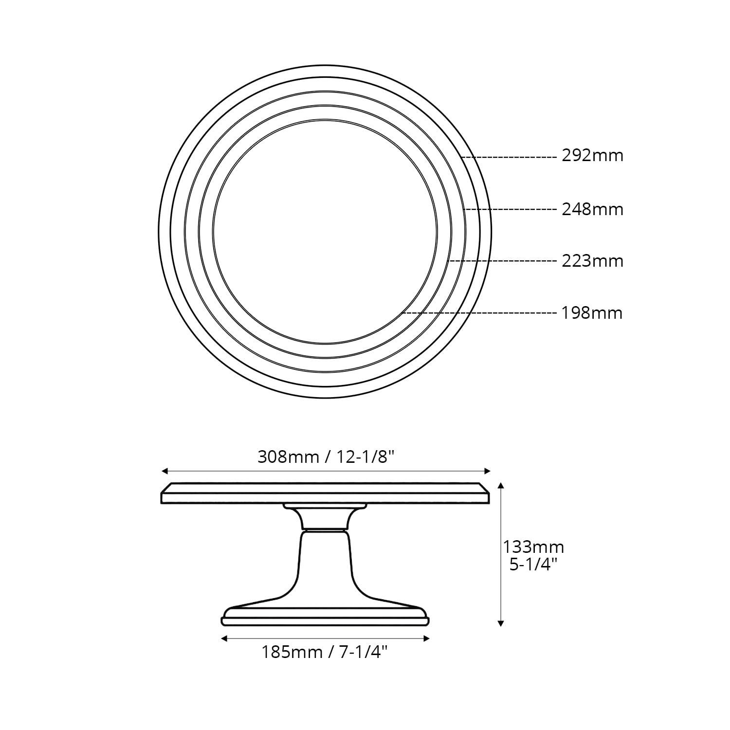QWORK® Plateau tournant à gâteau, Ø30cm presentoir gateau aluminium, pour pâtisserie, glaçage