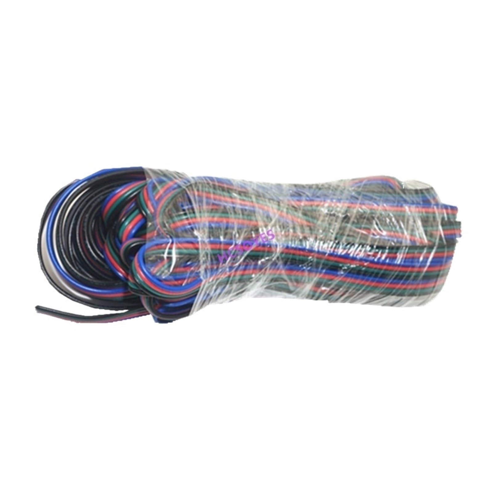 Connecteur de câble d'extension de Bande LED, 5m-100m, 22awg, 2 Broches, 3 Broches, 4 Broches, 5 Broches, 6 Broches, 5050 3528 RGB RGBW RGBWW RGBCCT(4Pin Black Wire,100m)