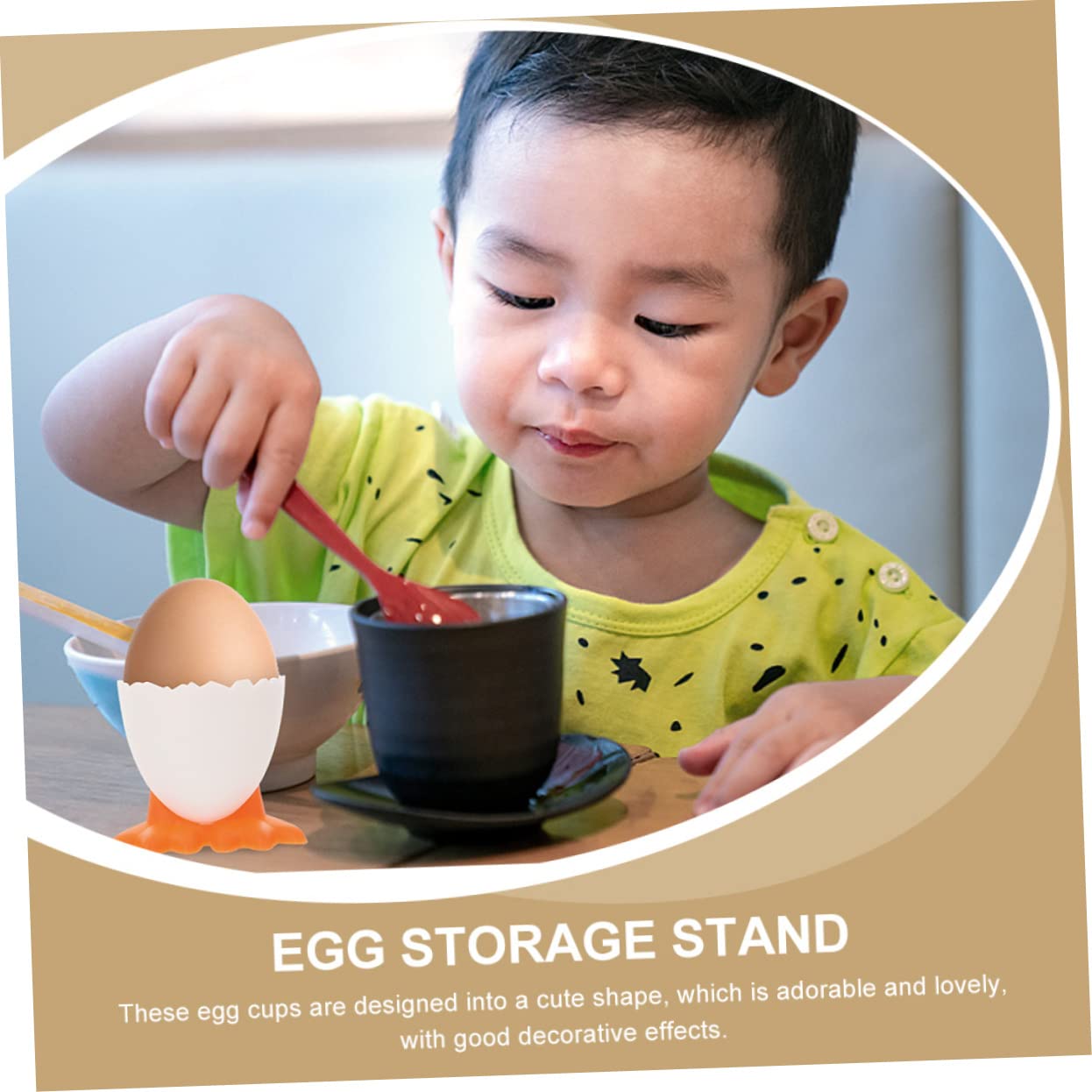 GRIRIW 8Pcs Cute Chicken Feet Egg Holders Fun Egg Cups for Material for Egg Storage and Table Decoration for Celebrations