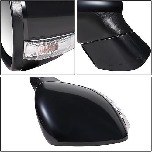 Miniatura 10 de DNA Motoring OEM-MR-FI1320101 - Espejo retrovisor de puerta del lado izquierdo del conductor con calefacción y vidrio de punto ciego compatible con