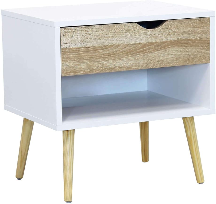 Comodino bianco como moderno cm 50x39x49.7 h milani home s.r.l.s.