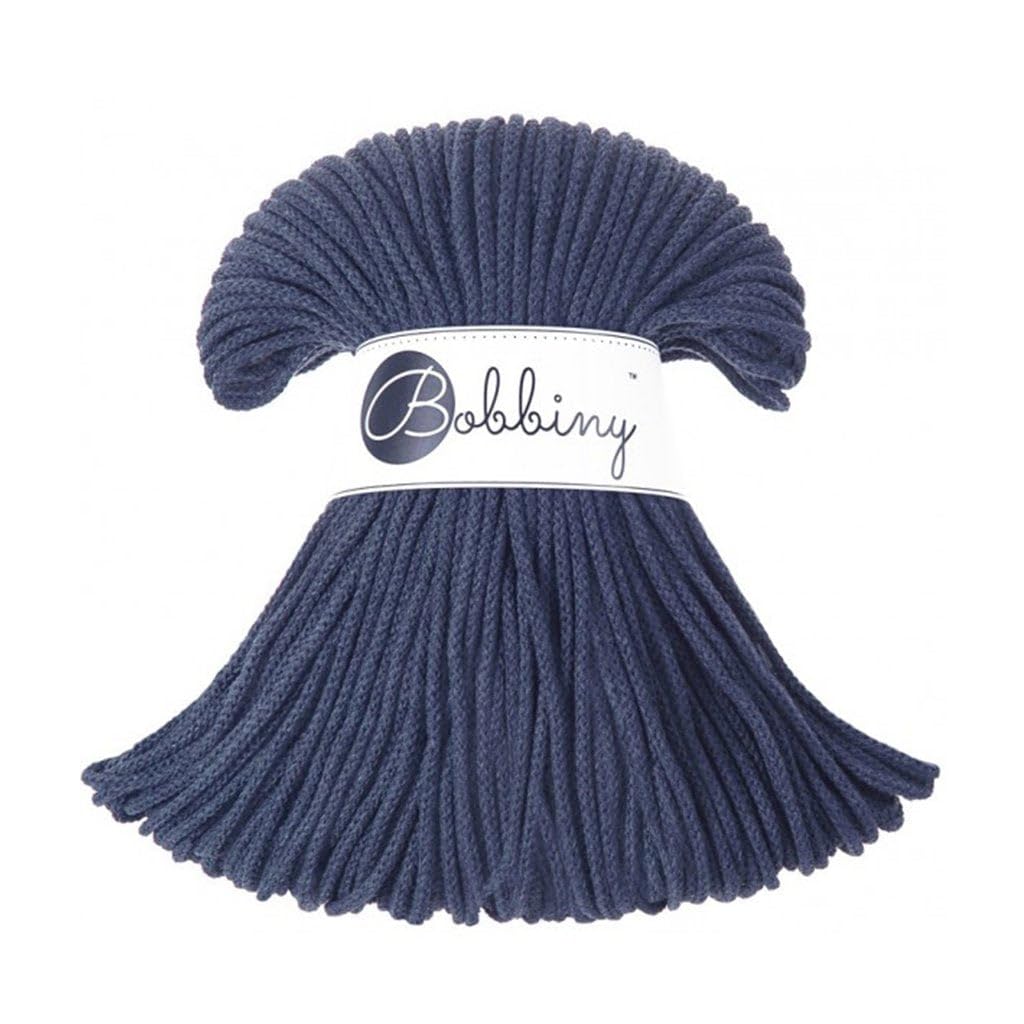 Bobbiny Junior 3mm Braided Macrame Cord (Jeans) 100m — image 1