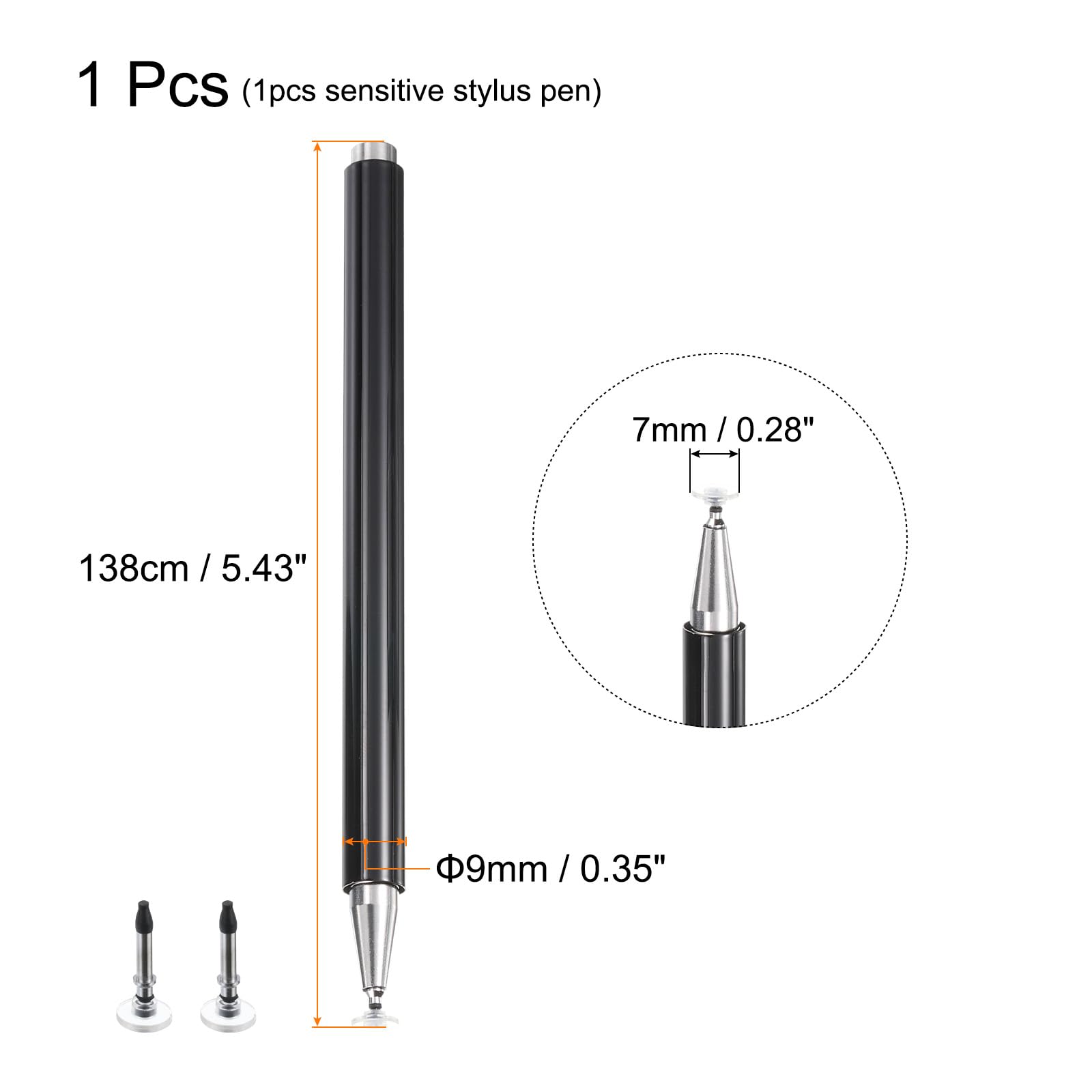 QUARKZMAN-3pcs Stylo à Stylet Sensible Avec 3 Extra