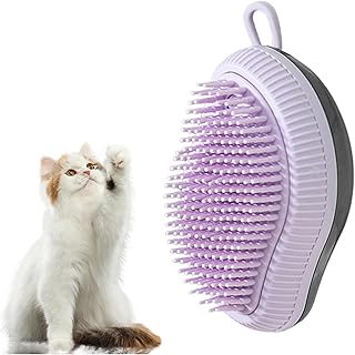Shampoo Bürste Bubble Brush für Baden Hundeseife mit Seifenspender Dusche Bürste Silikon für Haustiere Hunde Katzen Doggie (Lila) product image