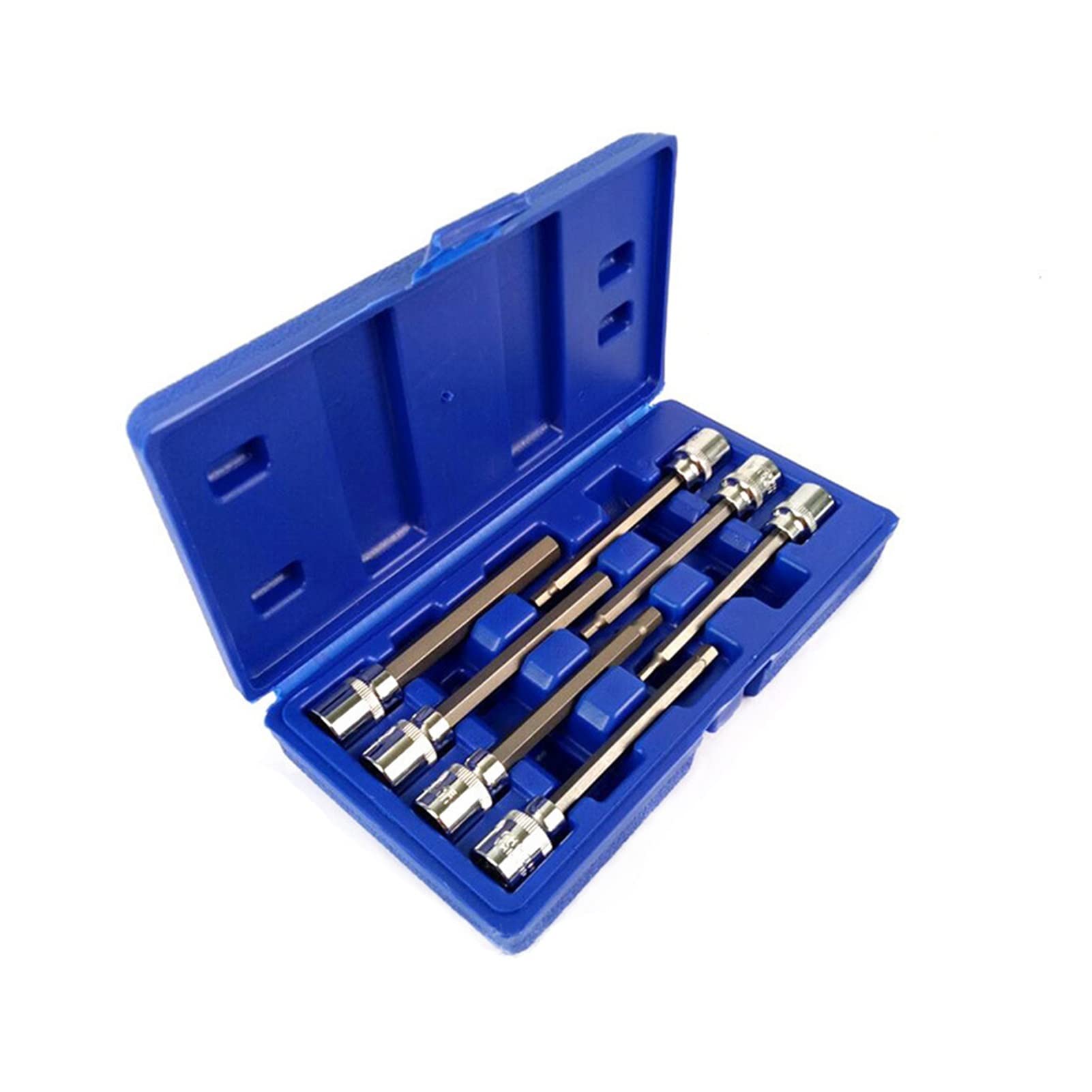 7pc / Pack 3mm-10mm Presa Extra Lungo Set Presa in Acciaio Vanadio Adatper Adatper for Coppia Socket Wrench Hex Allen Cacciavite a brugola Bit Set