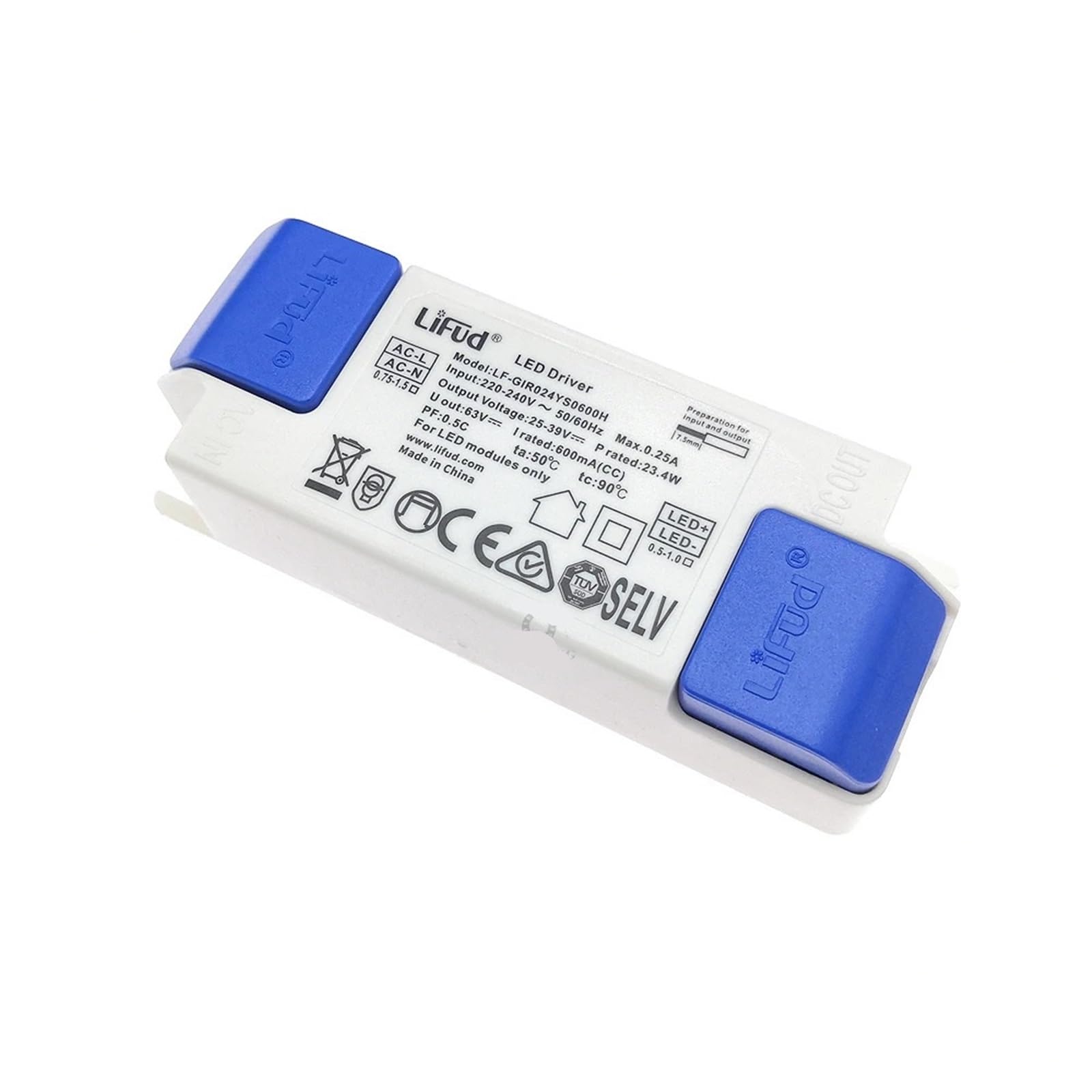 Fcarumiqp Lf-Gir024ys0600h 1Pcs-5Pcs Led Driver Lf-Gir022ym Ys No Flicker Series 400Ma 450Ma 500Ma 550Ma 600Ma 25-40V High Pf Lighting(,1Pcs)