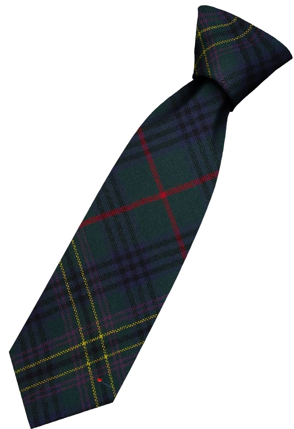 I Luv Ltd Men's Kennedy Modern Wool Tie Woven And Hand Made In Scotland In Tartan Scottish Clan Ties