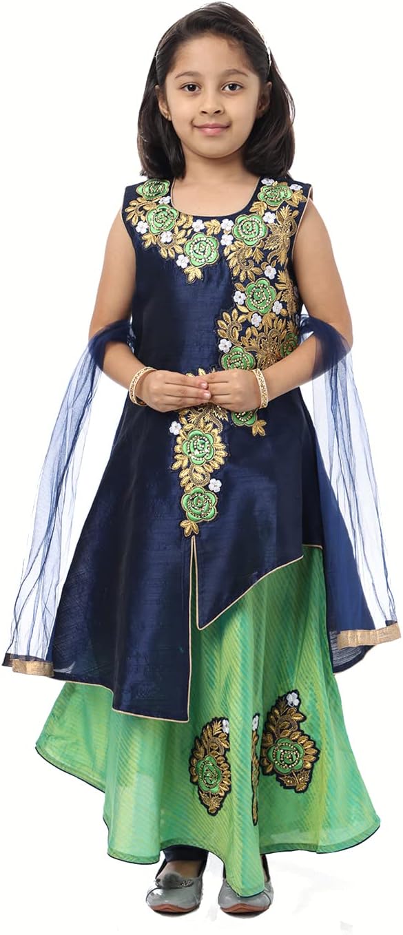Girls Embroidery Tapeta Salwar Suit | Indian Ethnic Kids Wear |Floral Embroidery Salwar Suit
