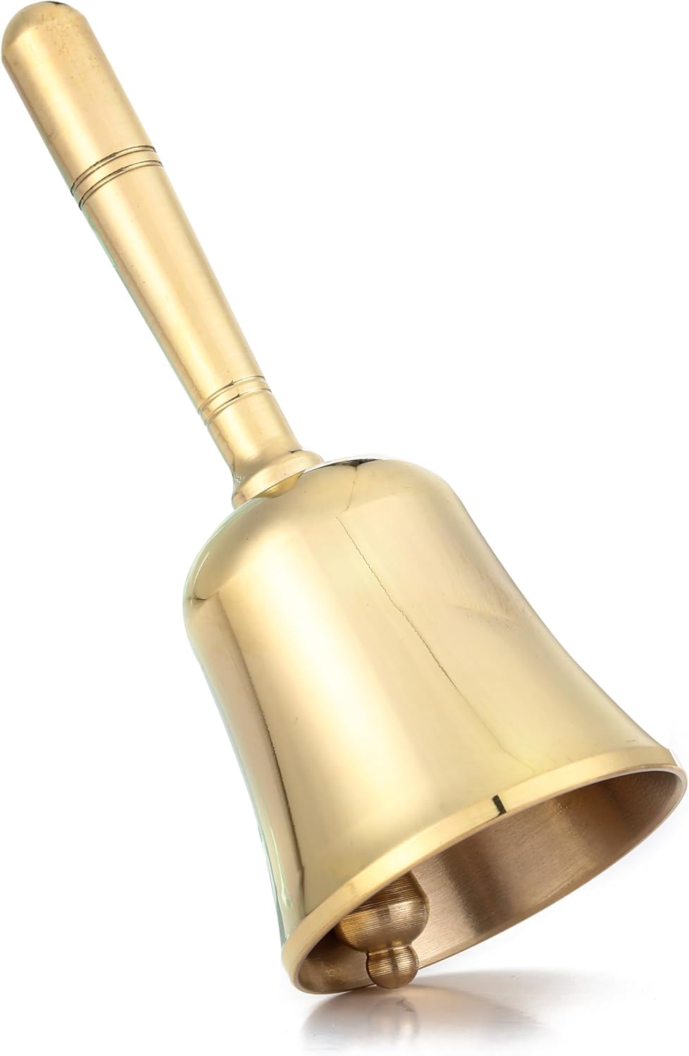 Super Loud Solid Brass Small Hand Call Bell for Ringing at Wedding, Hand Bells for Seniors Bedside, Teacher Classroom Bell, Dinner Bell, Tibetan Bells, Meditation Bell (S)