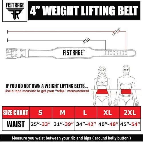 Miniatura 6 de FISTRAGE - Cinturón de cuero para levantamiento de pesas, correa de apoyo para la espalda, entrenamiento de fitness para entrenamientos duros,