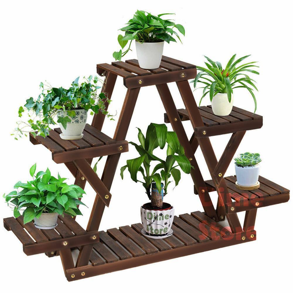 Dime Store Wooden Plant Stand for Balcony Living Room Indoor Outdoor Plant Stand Foldable Display Rack Storage Rack for Patio Garden Yard (Extra Large) (B0B5M55YLS) Amazon Price History, Amazon Price Tracker