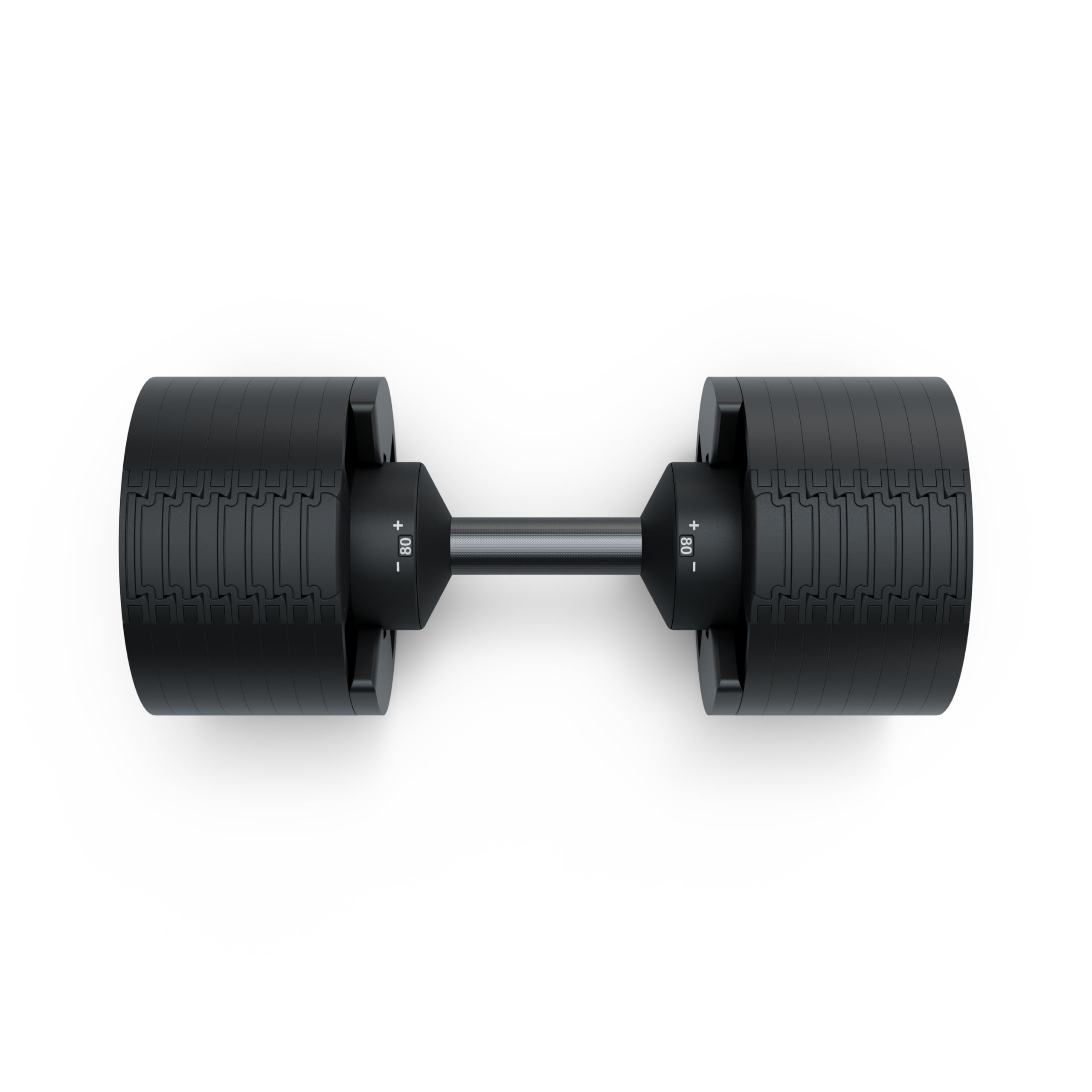 Matrix Fitness DB80 80 lb. Adjustable Dumbbells | Quick Adjustments for Strength and HIIT Training | Replaces 16 Dumbbell Pairs, Flat Bottom Roll Free Design for Safe Storage