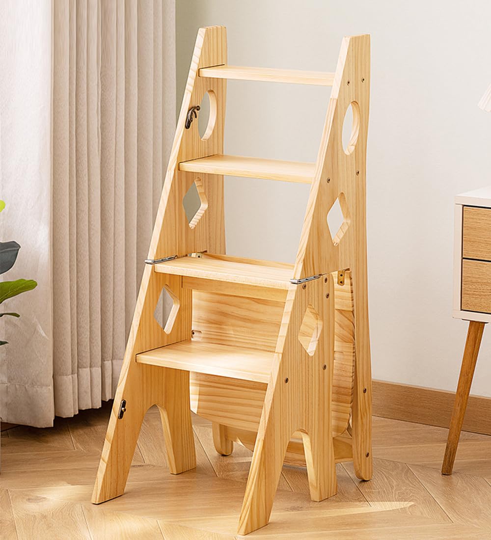 Wooden Folding Library Ladders