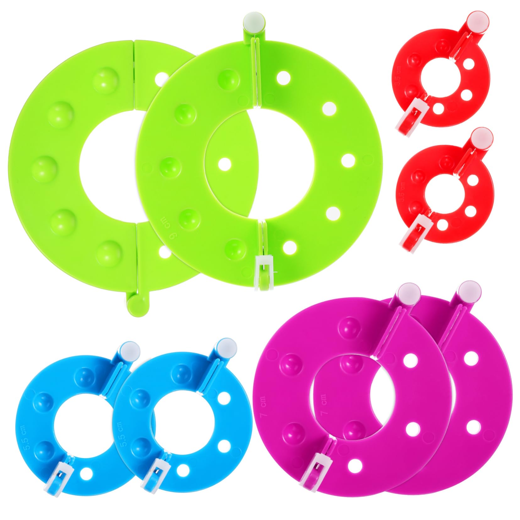 SEWACC Bastellwerkzeug Basteln Ball Stück Ball Maker Flusenwebutensilien Pompon Maker Werkzeug Kleiner Pompon Maker Pompon Maker Für Kinder Webwickler Großer Pompon Maker Flusen Pompon Quasten Aus