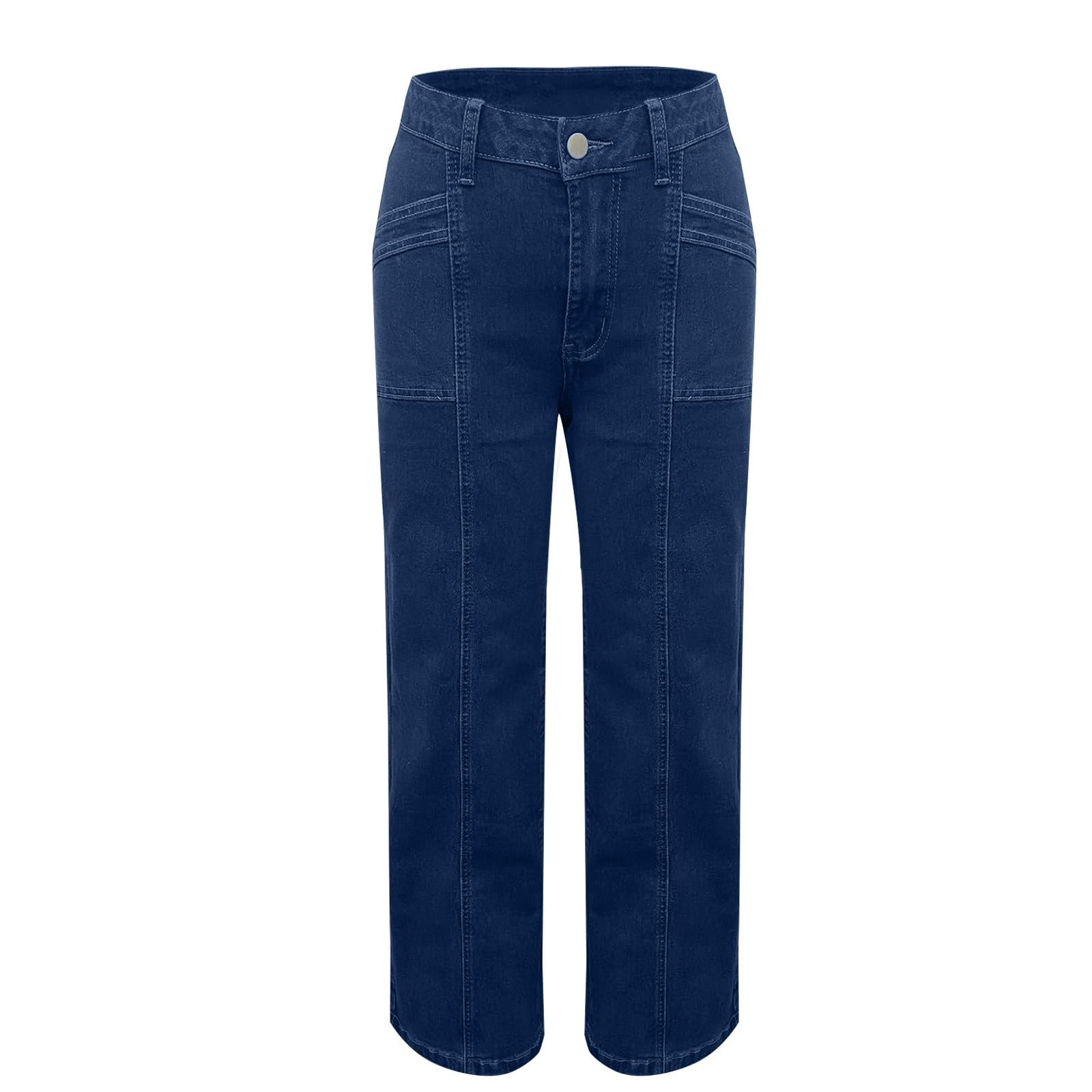 Jeans Baggy Donna Jeans Vita Alta Gamba Larga Casual Pantaloni Denim Elasticizzati Larghi Leggeri Eleganti Pantaloni Baggy Curvy Tempo Libero Comodi Streetwear Moda Palazzo Push Up