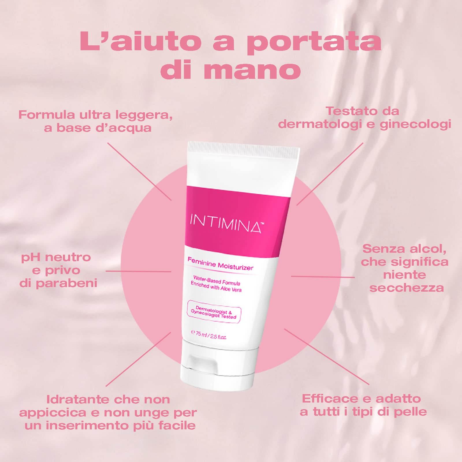 INTIMINA Feminine Moisturizer - Idratante vaginale - Gel lubrificante personale per donne