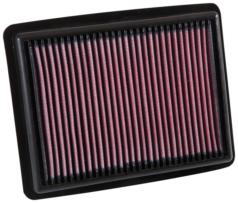 K&N Filtre à air de remplacement compatible avec Honda Civic 2.0 Type R 2015- (33-3058) | Compatible avec: HONDA CIVIC IX
