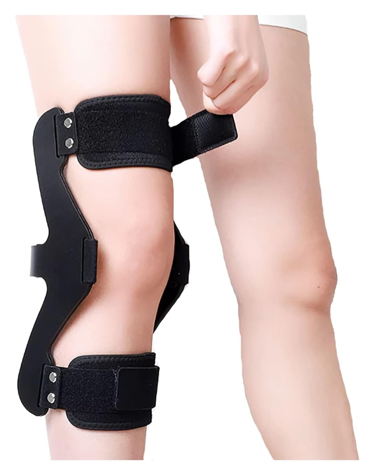 Rodillera para hiperextensión, soporte ligero y ajustable para estabilidad y corrección de hiperextensión, cómodo inmovilizador