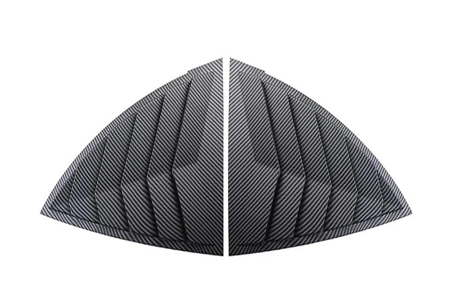Dznefyup Glossy Carbon Fiber Car Side Window Louver Cover For Tesla For Model Y 2023 Accessories Rear Window Spoiler Splitter Cover Accessories(Glossy Carbon Fiber)