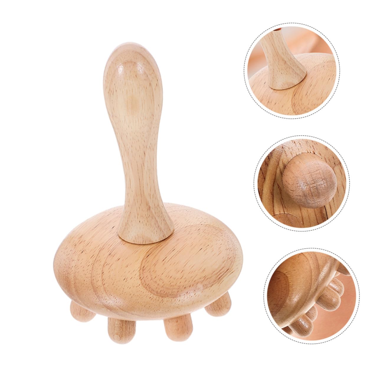 Ipetboom Peine de Masaje Diseño Práctico de Madera 2 Piezas Cuero Cabelludo Fácil de Sostener y Promueve la Circulación Sanguínea para Uso Diario