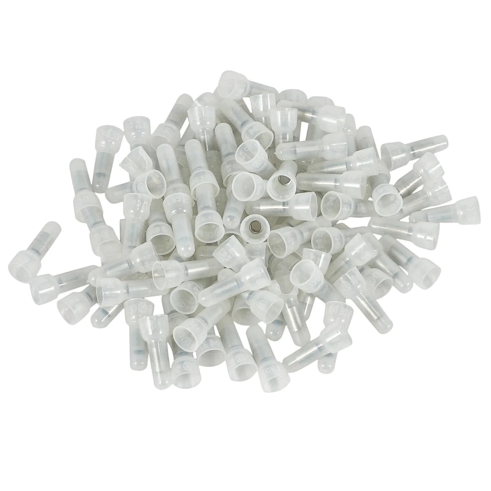 FOPURE 100pcs Closed End Cap Insulated Connectors Wire Crimp Terminal 16-14 AWG