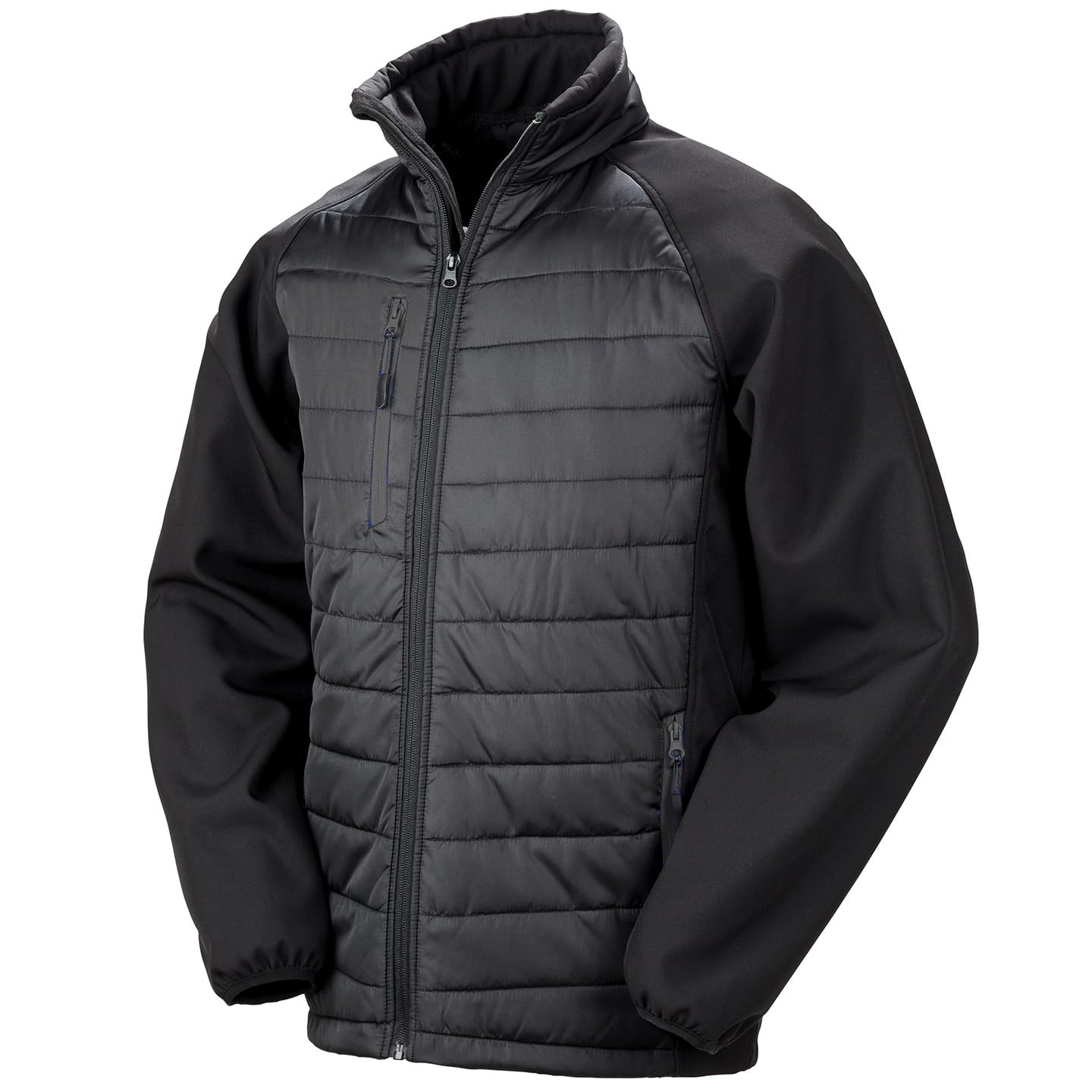 Result Unisex Adult Compass Softshell Padded Jacket (XXL) (Black)