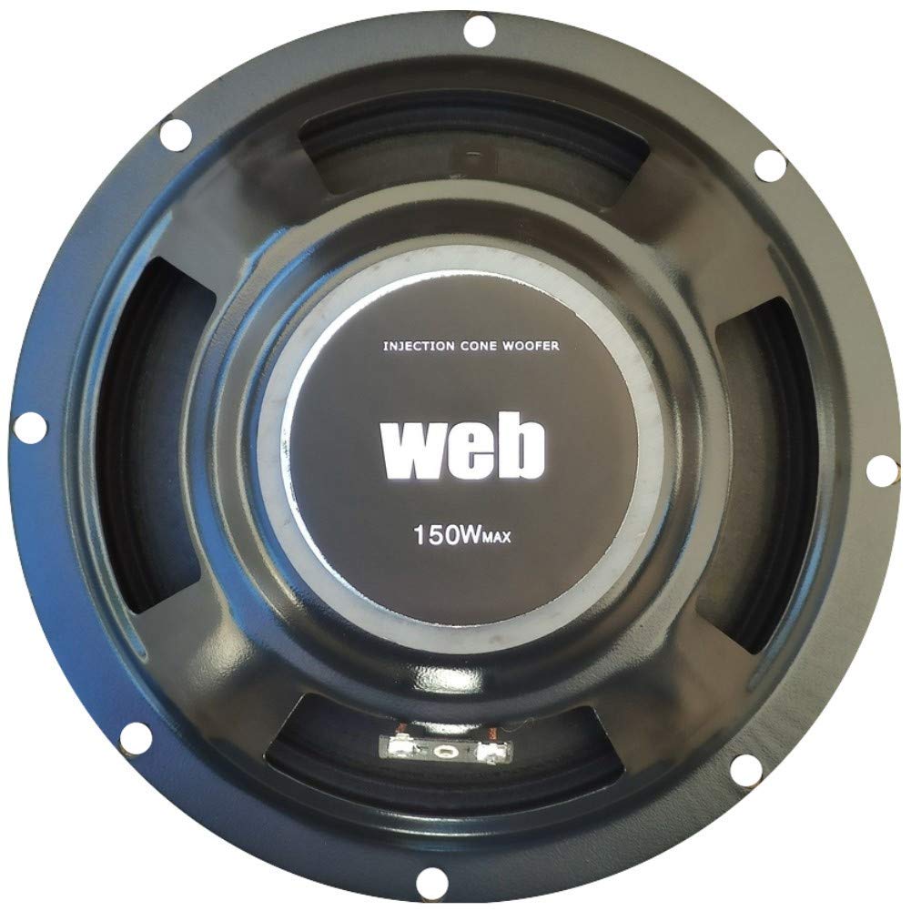 PLUG & SOUND 1 woofer W-088 altoparlante medio basso 20,00 cm 200 mm 8" da 75 watt rms 150 watt max impedenza 8 ohm per casa, 92 db, 1 pezzo + 3 adesivi