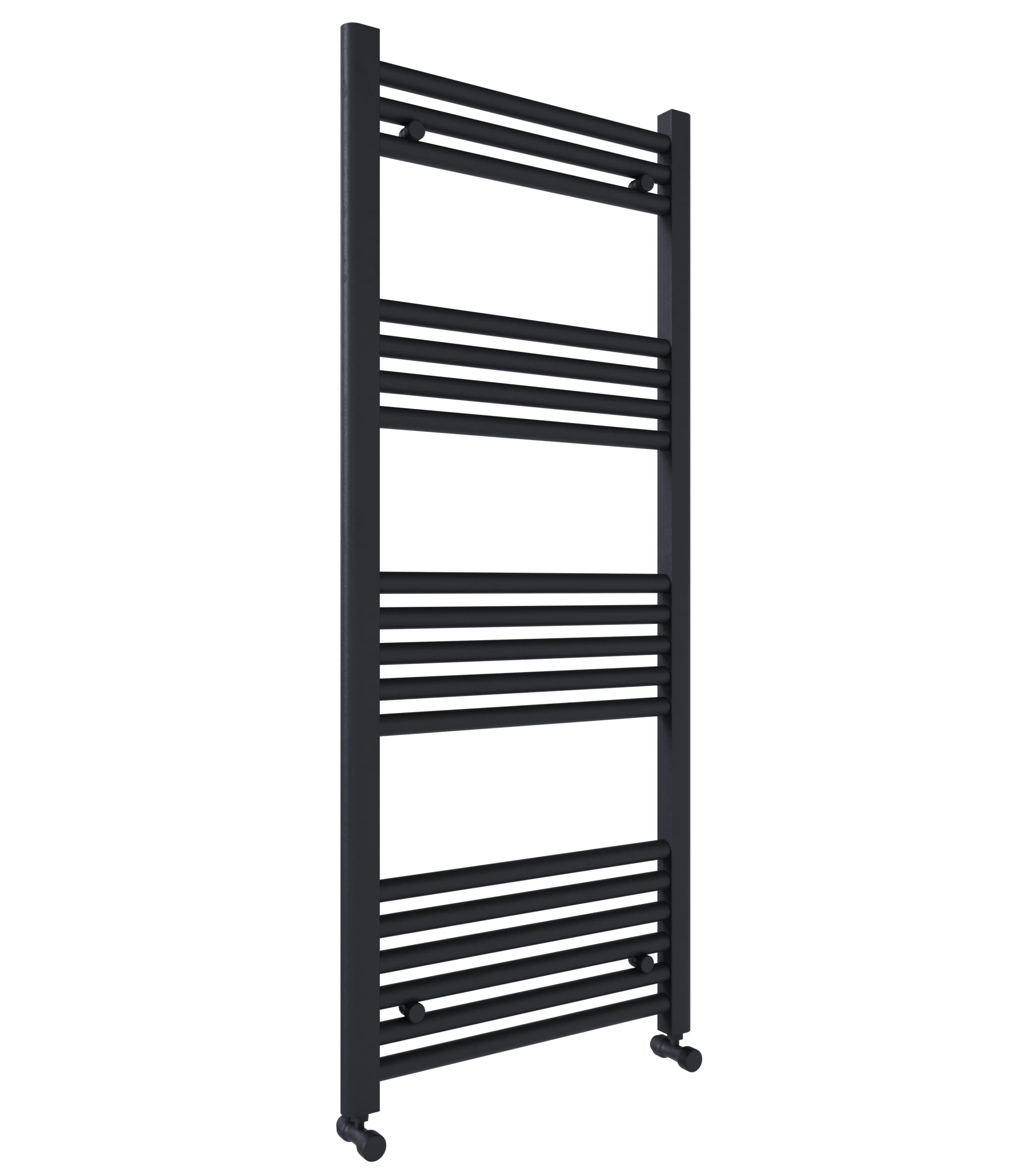500x1200mm Towel Warmer Flat, Wall Mounted Matte Anthracite Plated Steel Bathroom Towel Rail Radiator, Suitable for Central Heating, Electric and Dual Fuel